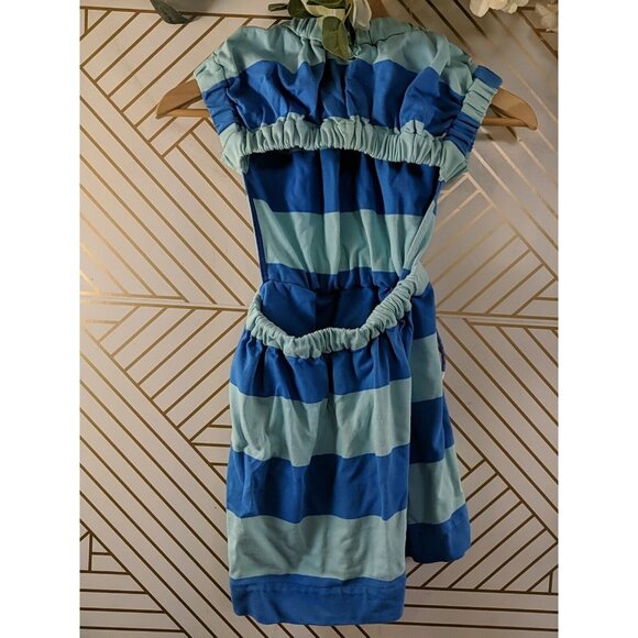 TIA CIBANI Girls Striped Open Back Blue Tie Waist Dress Size 3/4 READ - Picture 8 of 8